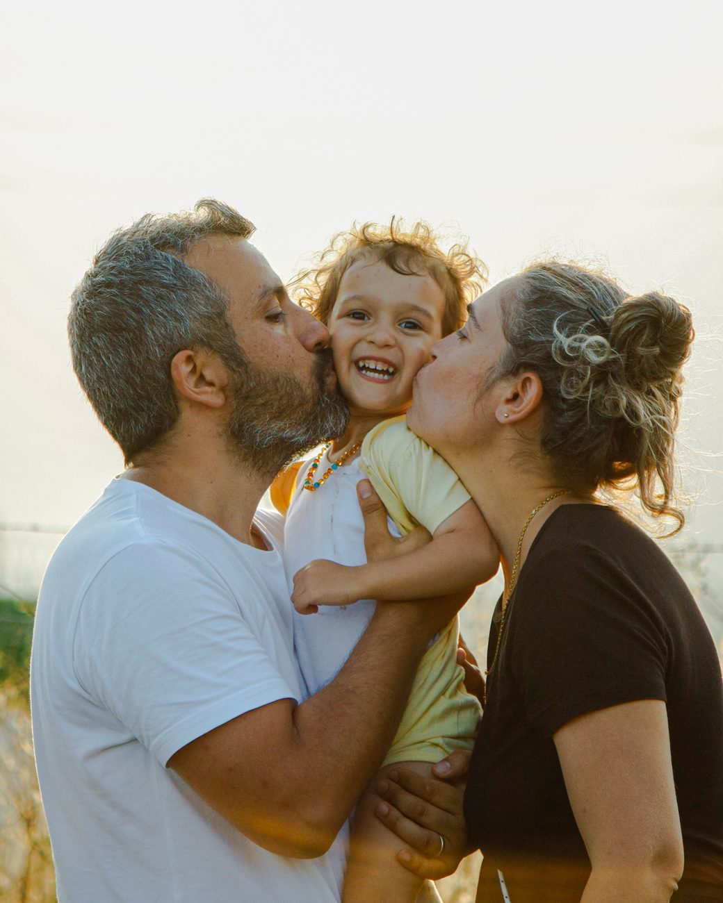 A happy family spending time together